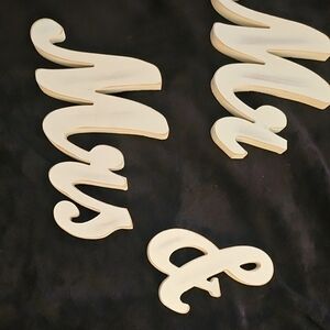 Hobby Lobby Cream 'Mr & Mrs' Wooden Wall Decor